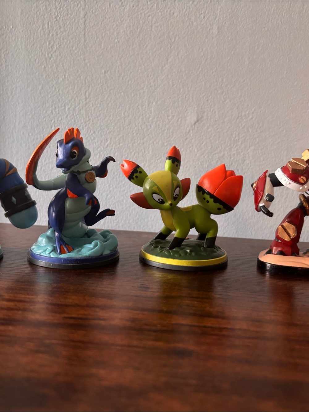 Green & Orange Fox Figurine Kids Toy - Collectible Play Figure- PRODIGY SET OF 4
